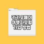카카오페이 여행자보험
